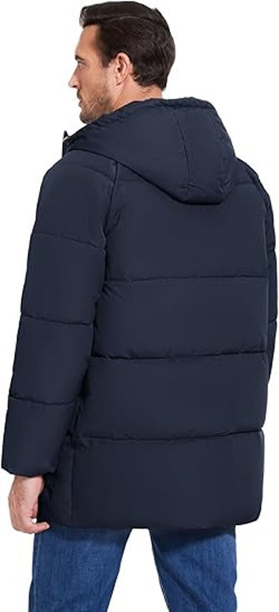Coat Hooded Warm Quilted Jacket Water-Resistant Cold Weather