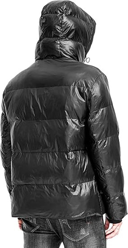 Coat Hooded Warm Quilted Jacket Water-Resistant Cold Weather