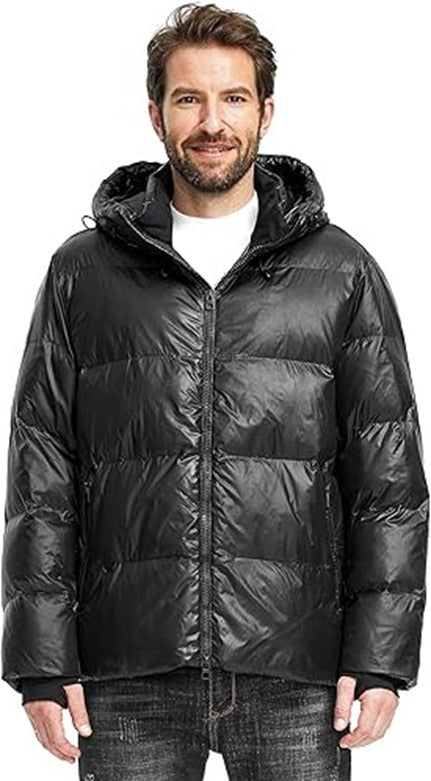Coat Hooded Warm Quilted Jacket Water-Resistant Cold Weather