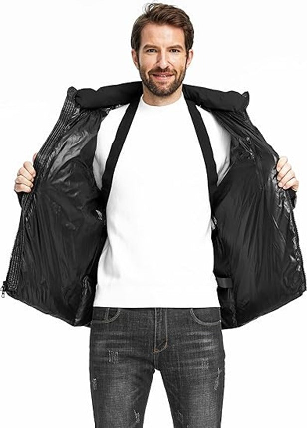 Coat Hooded Warm Quilted Jacket Water-Resistant Cold Weather